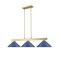 Z-Lite Cobalt Billiard, 3-Light, 14.25 In.W x 49.75 In.L x 10 In.H, Modern Gold/Navy Blue 152MGLD-MNB - alternate 7
